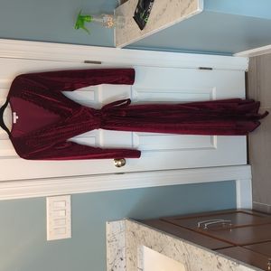 Long Sleeve Velvet Maxi Dress